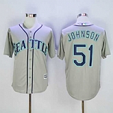 Seattle Mariners #51 Randy Johnson Gray New Cool Base Stitched MLB Jersey,baseball caps,new era cap wholesale,wholesale hats